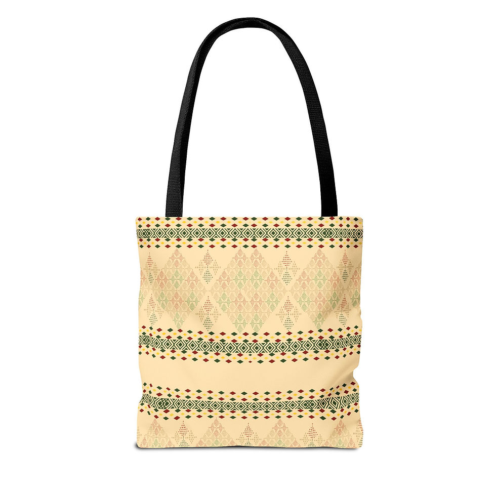 Thumbnail: Sheger Stripes Tote (Beige Patterned) 