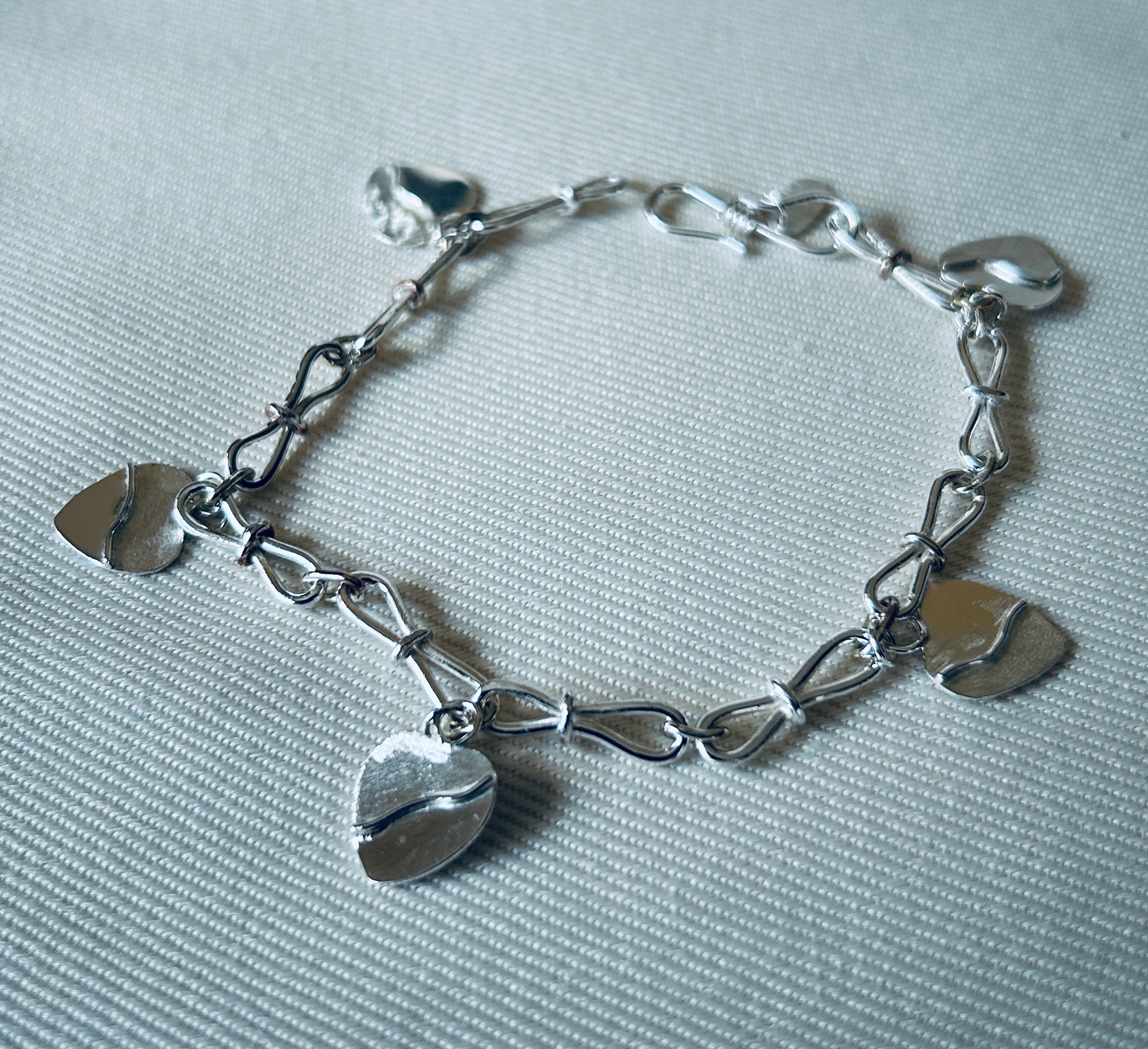 Heart charm bracelet
