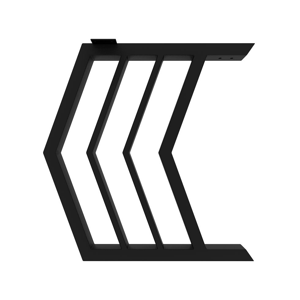 Set de 2 picioare metalice, Bent, pentru masă și birou