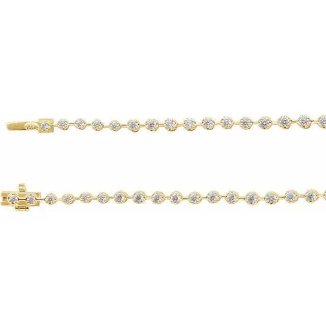 Thumbnail: 14K Yellow Gold 6 3/4 CTW Lab-Grown Diamond Line 16" Necklace