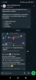 Screenshot WhatsApp Kommunikation mit einer Bewertungsanfrage für Google Maps