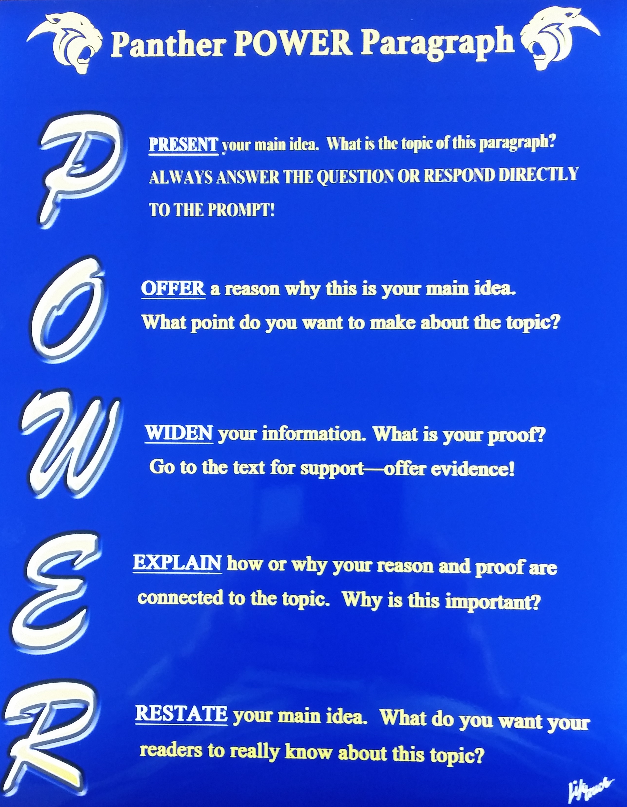 The Panther POWER Paragraph | theiceberg