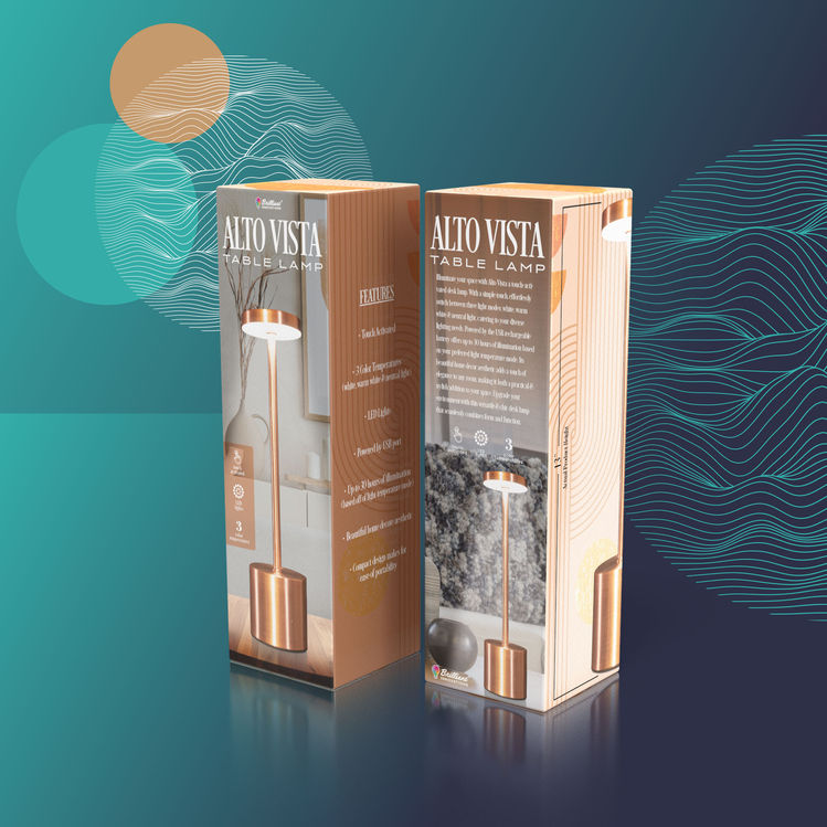 Alto Vista Table Lamp Packaging Design