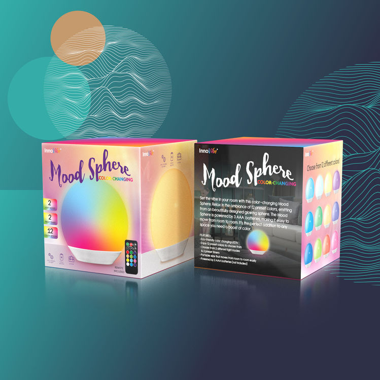 Mood Sphere Color-Changing Light Packaging Design