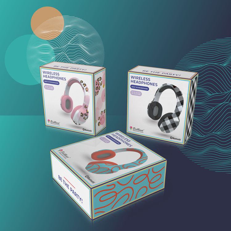 Wireless Headphones Packaging Design Series