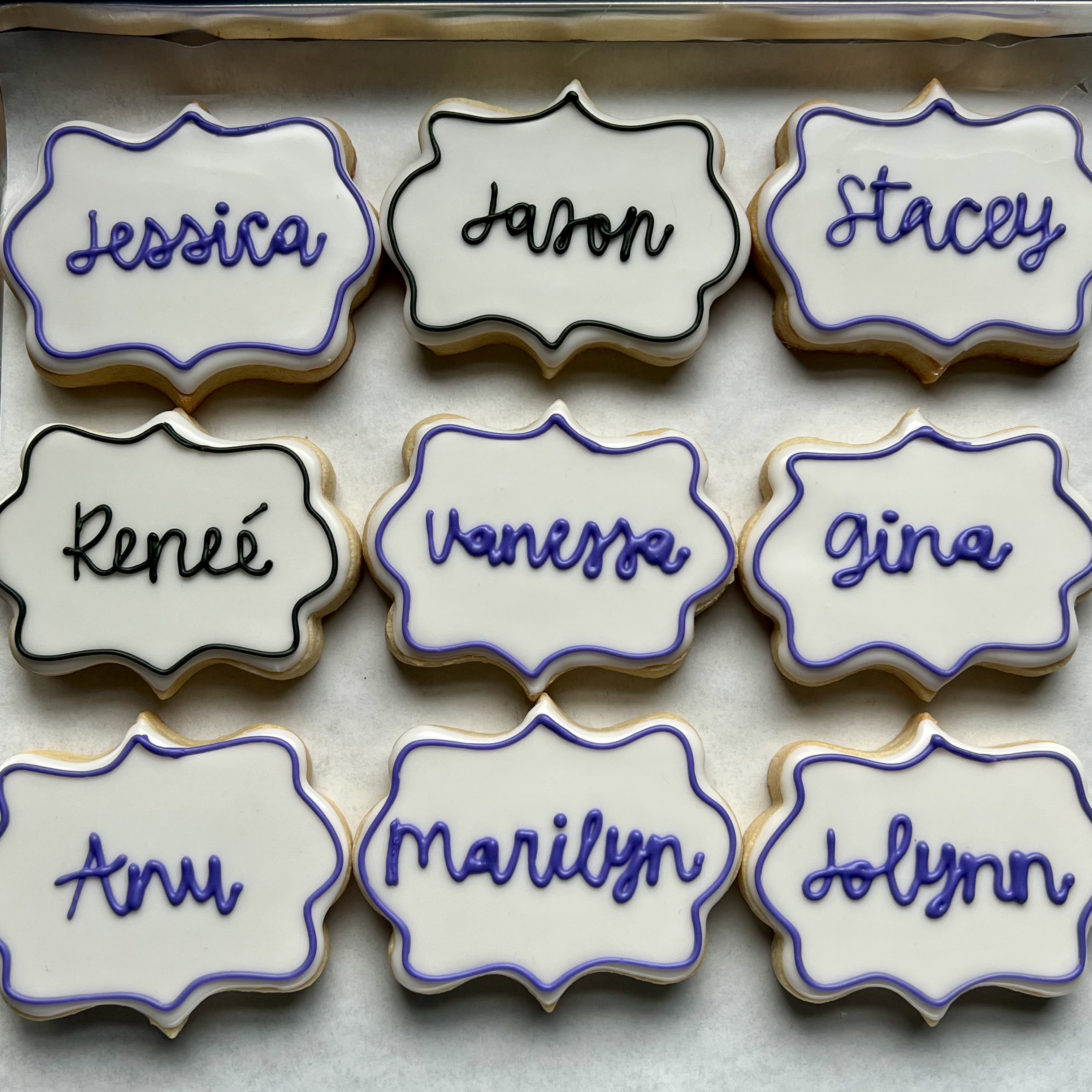 Nameplates Custom Sugar Cookies