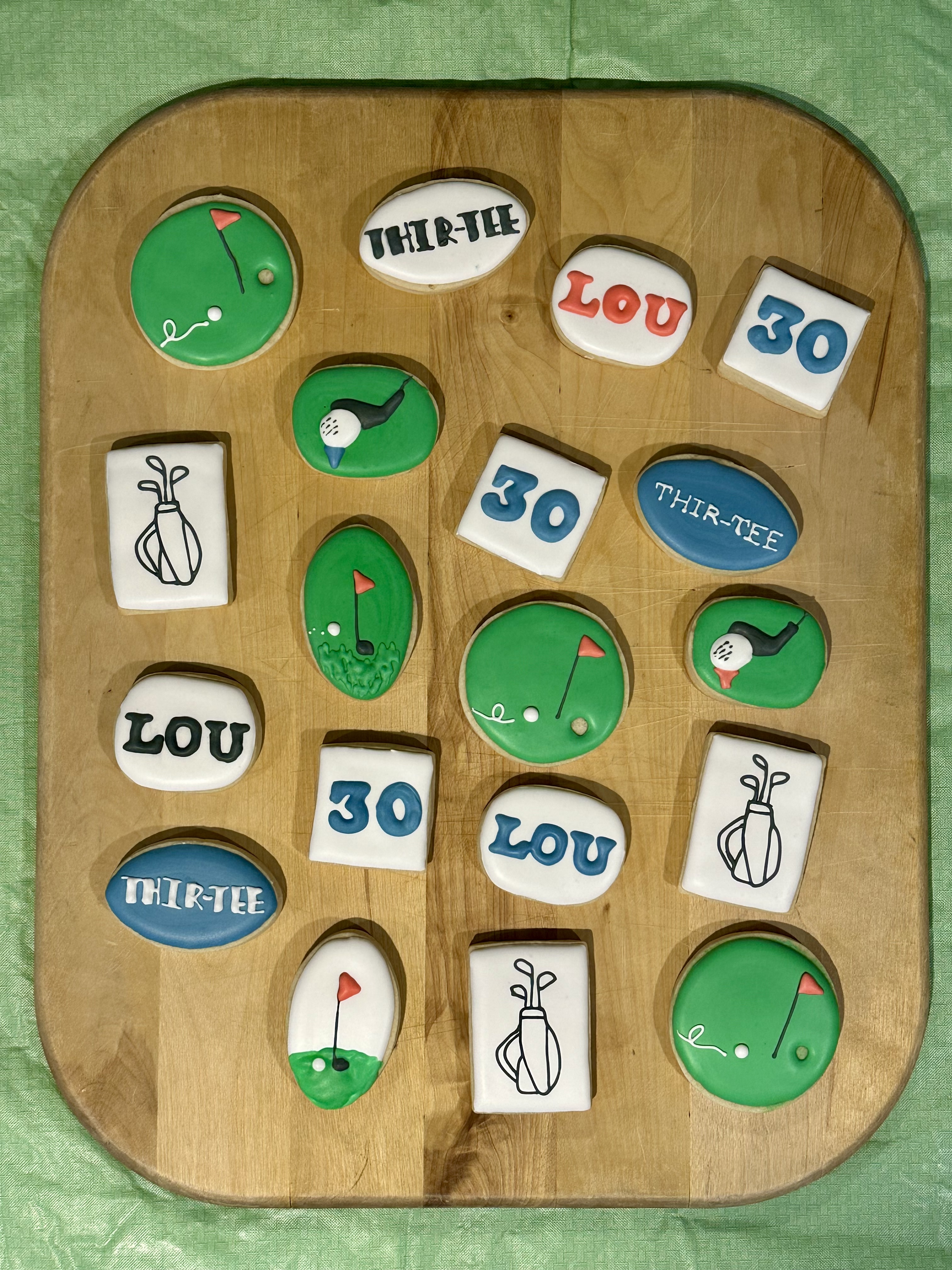 Golf Birthday Custom Sugar Cookies