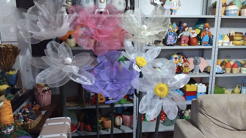 Miniatura: Jardim FO Flores Organza Cheia