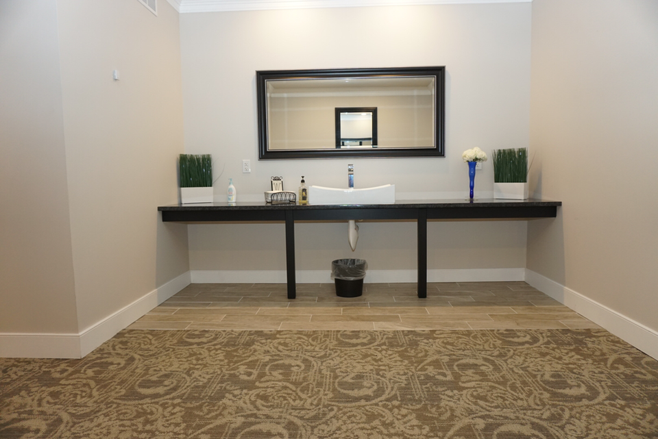 Vanity in the Bridal Suite