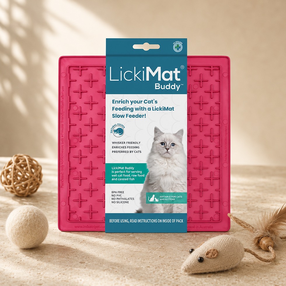 LickiMat Classic Buddy pink criss-cross slow feeder