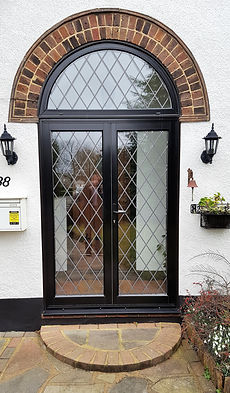 Double glazed porch in traditional leaded glass