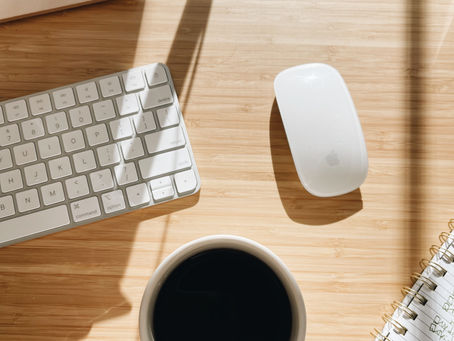 Office desk with computer