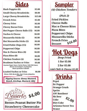 B-Rads Menu