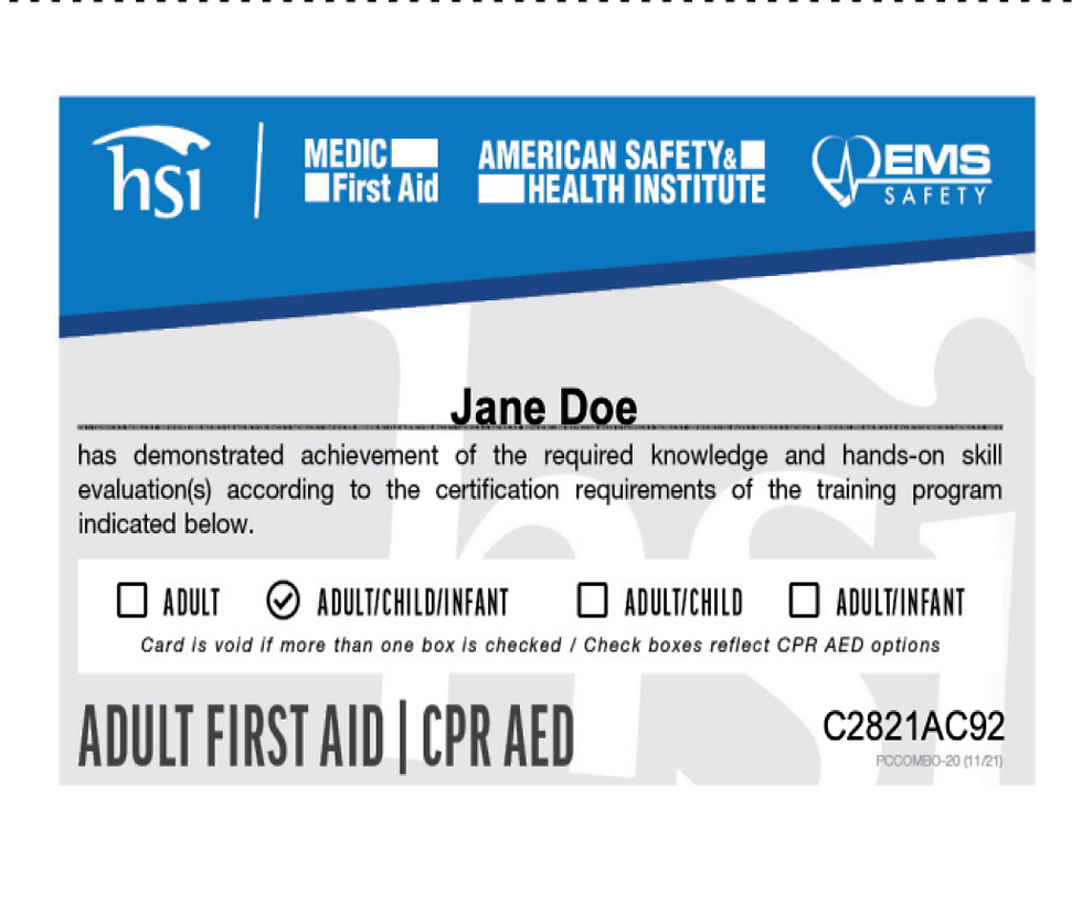 AHA ECARDS (INSTRUCTORS ONLY) Kiser CPR