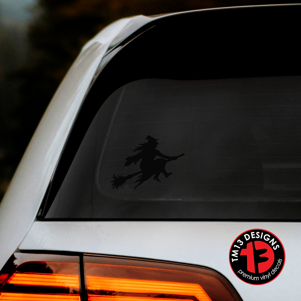 Thumbnail: Witch Silhouette Halloween Vinyl Decal