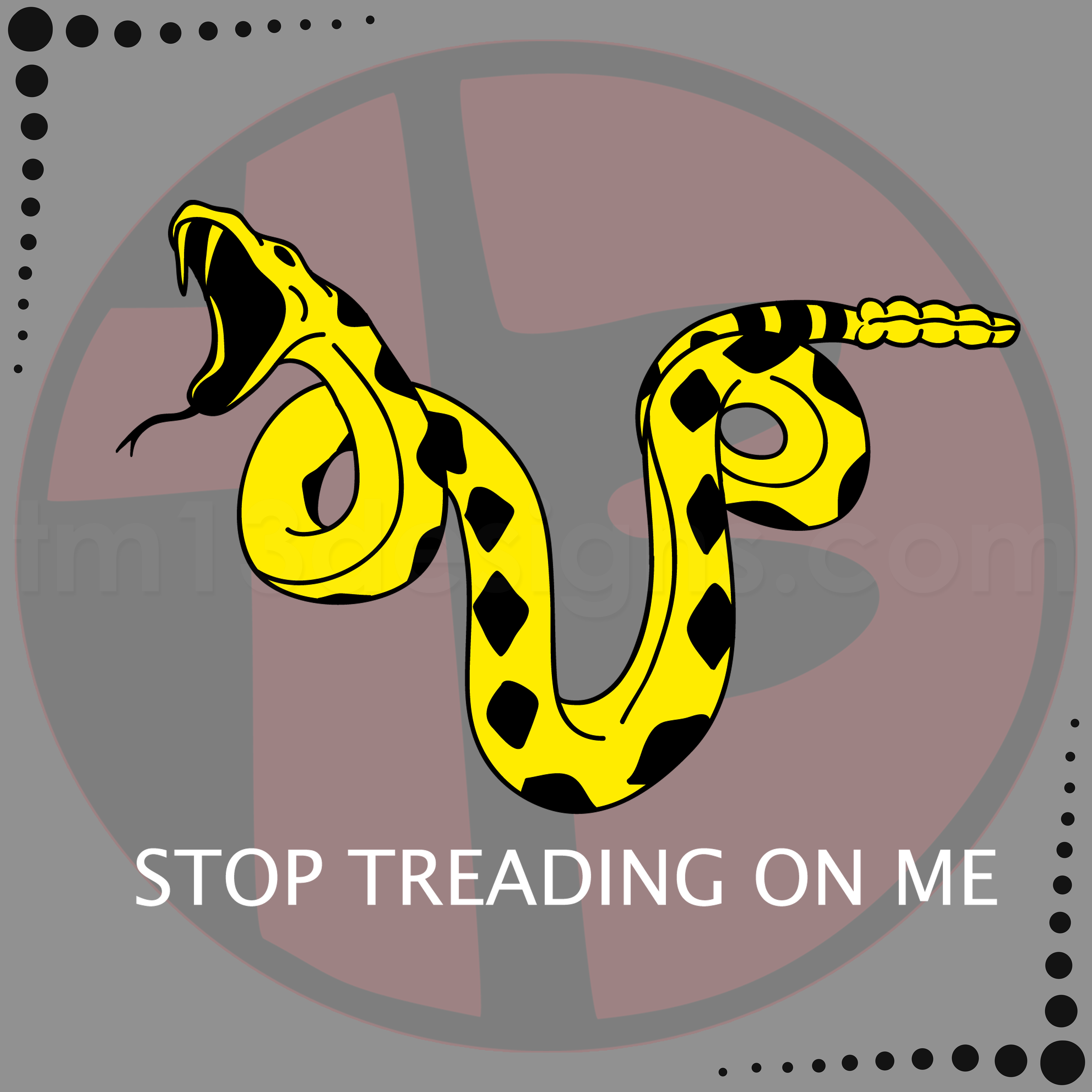 Stop Treading On Me Snake Decal - Multi Color - Small