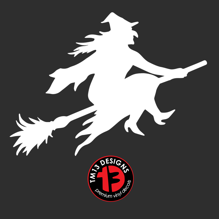 Witch Silhouette Halloween Vinyl Decal