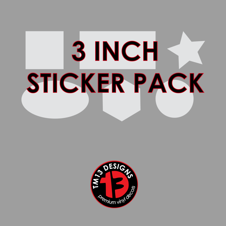 3 inch | Custom Die-Cut Personalized Stickers | Logo Photo Bumper Sticker