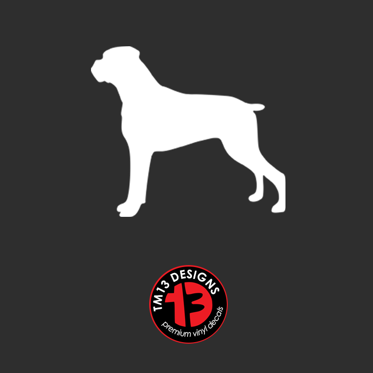Boxer Silhouette Decal