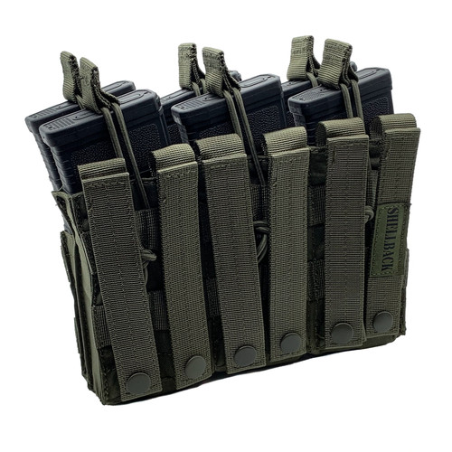 Shellback Tactical Triple Stacker Open Top M4 Mag Pouch (2x6  