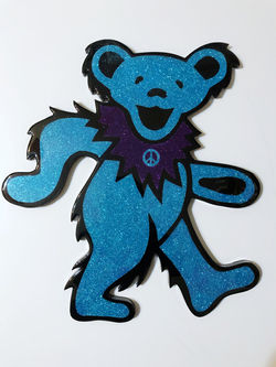 Blue Dancing Peace Bear