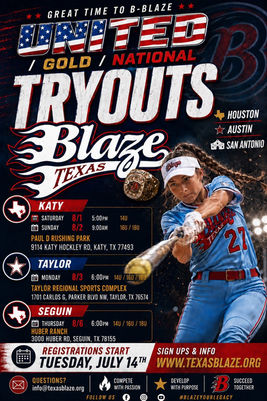Tryouts Are Open — Great Time to B-Blaze (United Gold + National)