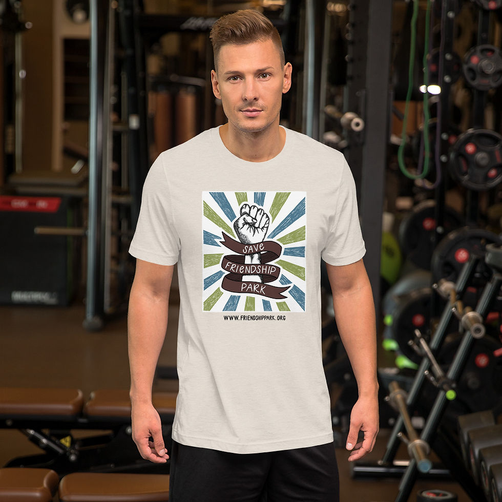 Thumbnail: Save Friendship Park Drawing Unisex t-shirt