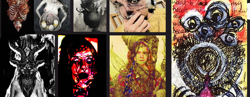 baba yaga brief shapeshifting college liminal space, mood board, witch , hag , folktale, magic , psychosis, dark , moody , initial response, sketch