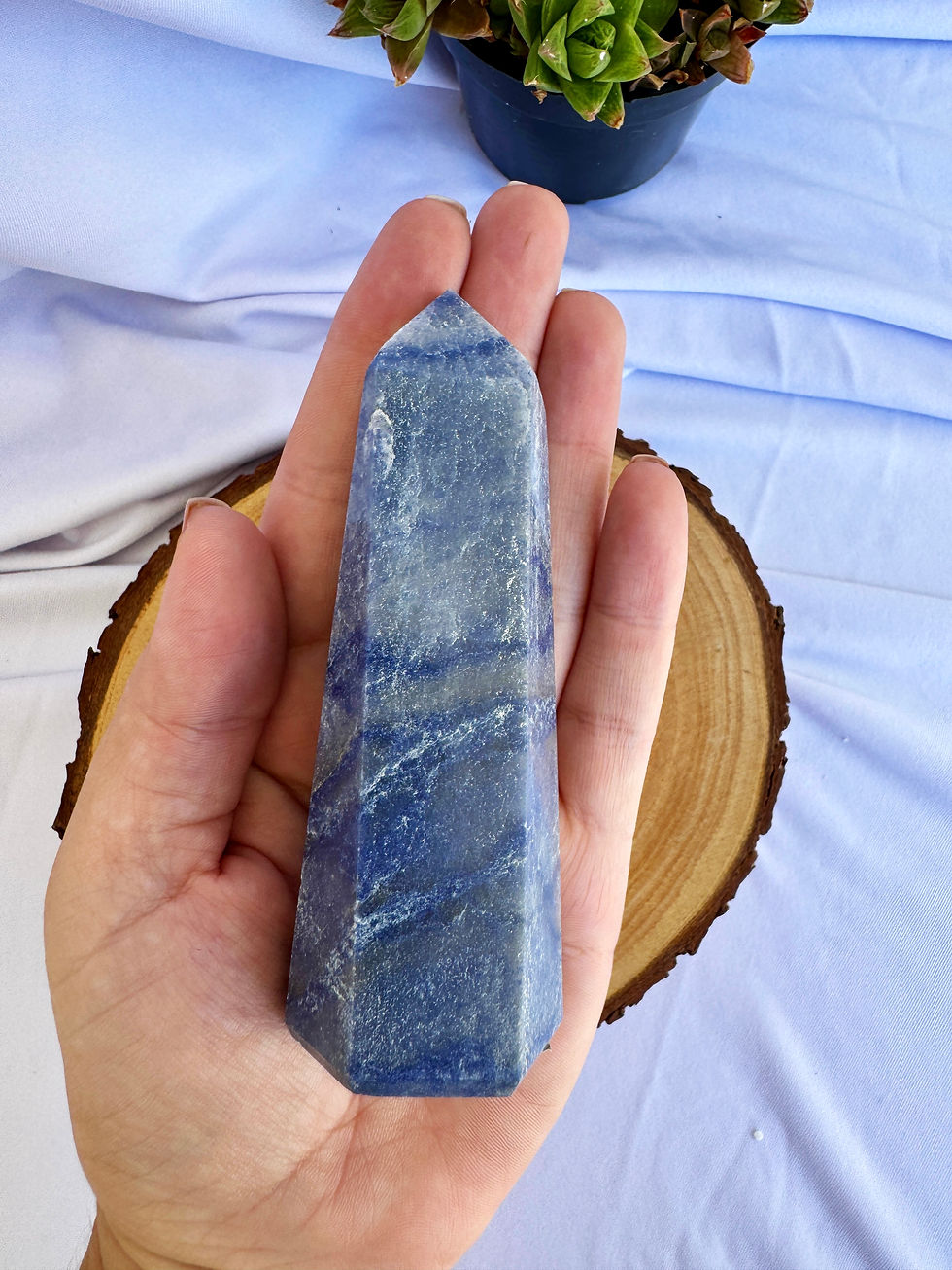 Miniatura: Ponta Quartzo Azul 159g