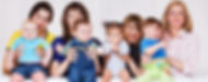 moms and healthy smiling babies