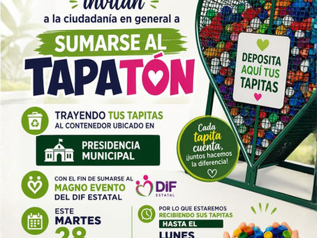 #GraphosCc #Tlx #Noticias #Municipios #Huamantla |  HUAMANTLA SE SUMA AL “TAPATÓN TLAXCALA 2026” CON CAMPAÑA DE RECOLECCIÓN DE TAPITAS