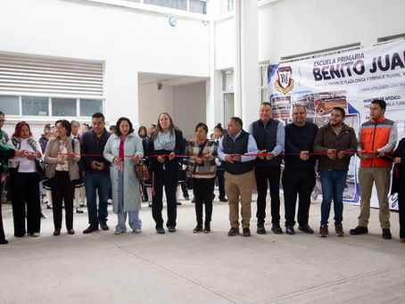 #GraphosCc #Tlx #Noticias #Municipios #Apizaco | INAUGURAN OBRA DE PLAZA CÍVICA Y DRENAJE PLUVIAL EN LA PRIMARIA BENITO JUÁREZ EN APIZACO