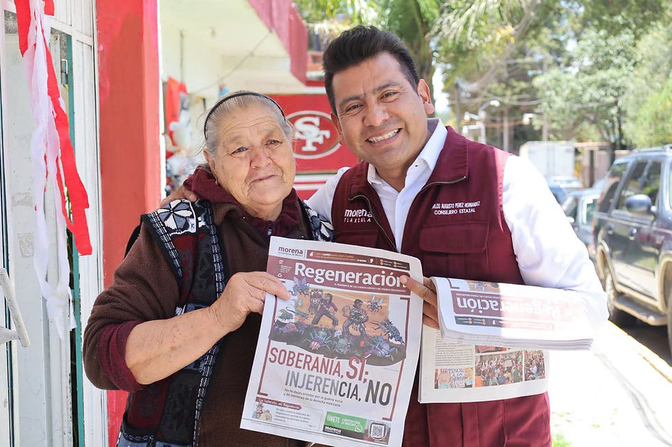 #GraphosCc #Tlx #Noticias | Carlos Augusto Pérez Hernández recorre Yauhquemehcan y lleva el mensaje de la Cuarta Transformación hasta las familias
