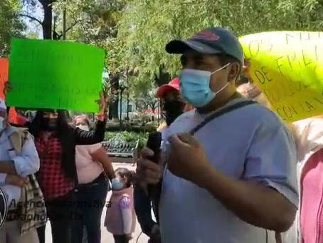 #AIGCcTlx | #EsNoticia Se manifiestan pobladores de la localidad de San Tadeo Huiloapan