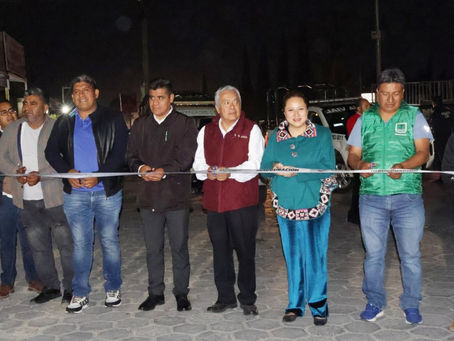 #GraphosCc #Tlx #Noticias #Municipios #SPM | Inaugura Ayuntamiento de SPM rehabilitación de alumbrado en carretera Vía Corta