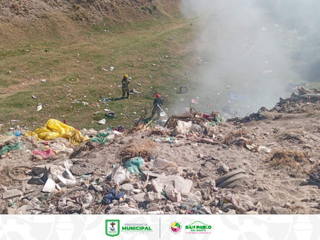 #GraphosCc #Tlx #Noticias #Municipios #SPM | Intervención gobierno municipal controla incendio en barranca de San Pablo del Monte.