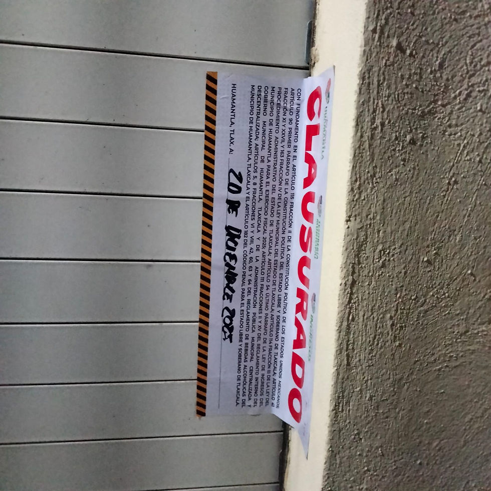 #GraphosCc #Tlx #Noticias #Municipios #Huamantla | SUSPENDEN ESTABLECIMIENTO EN BENITO JUÁREZ POR FALTA DE LICENCIA DE FUNCIONAMIENTO