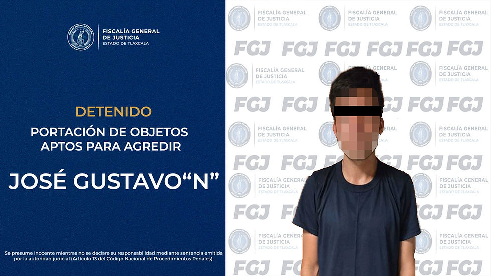 #GraphosCc #Tlx #Noticias #GobTlax | EJECUTA FGJE ORDEN DE APREHENSIÓN POR PORTACIÓN DE OBJETOS APTOS PARA AGREDIR