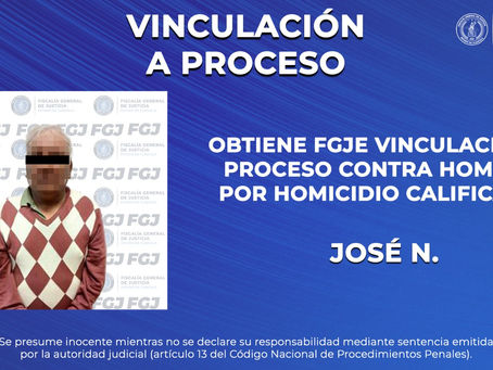 #GraphosCc #Tlx #Noticias | OBTIENE FGJE VINCULACIÓN A PROCESO CONTRA JOSÉ N. POR HOMICIDIO CALIFICADO