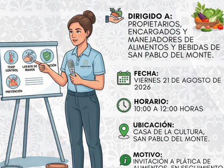 #GraphosCc #Tlx #Noticias #Municipios #SPM | Invita Ayuntamiento de SPM a plática sobre manejo higiénico de alimentos y bebidas
