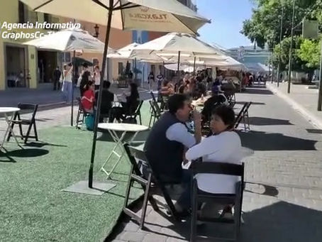 #EsNoticia Alta afluencia de personas se observa en sitios turísticos de la capital tlaxcalteca.