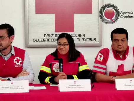 #AIGCcTlx | #EsNoticia Ofrece rueda de prensa la socorrista de la Cruz Roja de Tlaxcala