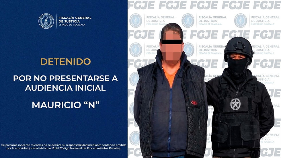 #GraphosCc #Tlx #Noticias | CUMPLIMENTA FGJE ORDEN DE APREHENSIÓN POR NO PRESENTARSE A AUDIENCIA INICIAL