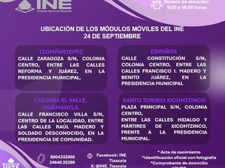 #GraphosCc #Tlx #Noticias #Municipios #Huamantla | MÓDULO MÓVIL DEL INE BRINDARÁ SERVICIOS REGISTRALES EN HUAMANTLA