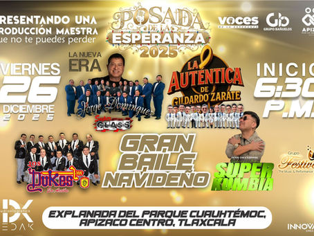 #GraphosCc #Tlx #Noticias #Municipios #Apizaco | ¡LLEGA LA POSADA DE LA ESPERANZA CON JORGE DOMÍNGUEZ Y GRANDES INVITADOS, ESTE VIERNES 26 DE DICIEMBRE EN APIZACO!