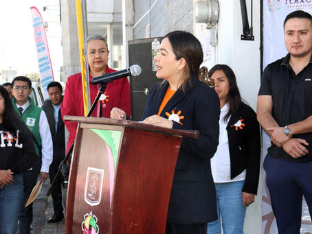 #GraphosCc #Tlx #Noticias #GobTlax | SECRETARÍA DE LAS MUJERES INSTALA 10 PUNTOS NARANJA EN SAN PABLO DEL MONTE
