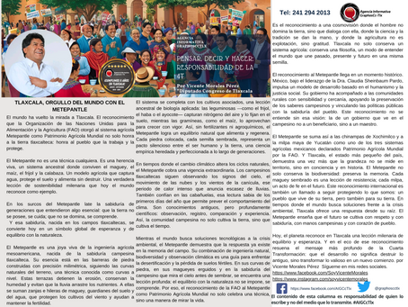 #GraphosCc #Tlx #Noticias #BarradeOpinión #Columna 
Pensar, decir y hacer: responsabilidad de la 4T | Tlaxcala, orgullo del mundo con el Metepantle. Por Vicente Morales Pérez by #AIGCcTlx