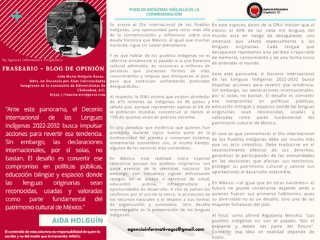 #GraphosCc #Noticias #BarradeOpinión #Columna #FRASEARIO | Pueblos indígenas: más allá de la conmemoración. Por Aída Maria Holguín Baeza by #AIGCc