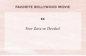 text on image - fav bollywood movie - Veer Zara or Devdas