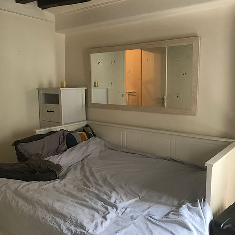 couchage studio avant travaux
